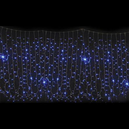 Гирлянда внешняя DELUX, CURTAIN, 2x3м, 912LED, синяя/черная, IP44 - 1