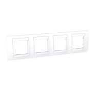Рамка 4-местная, белая, Schneider Electric Uniсa PLUS, MGU6.008.18