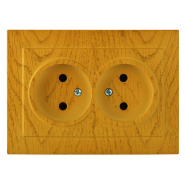 Розетка Nilson Touran подвійна дуб, 24251024