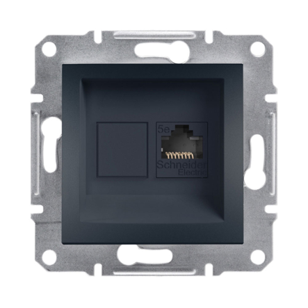 Розетка компьютерная 1-я Schneider Electric ASFORA, антрацит, EPH4300171 - 1