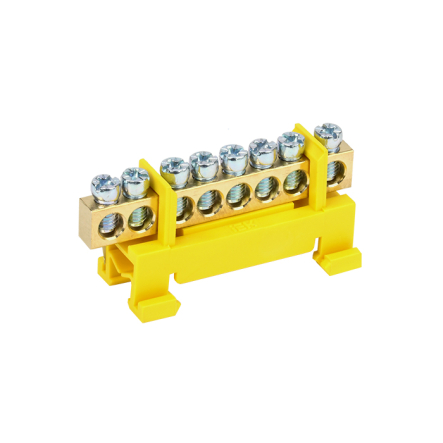 Шина PE "земля" на DIN-изоляторах тип "Стойка" ШНИ-6х9-8-С-Ж IEK - 1