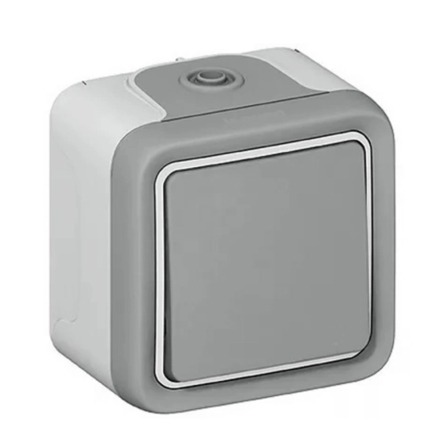 Переключатель Legrand Plexo, 069711, на два направления, накладной, 10А, ІР55, серый - 1