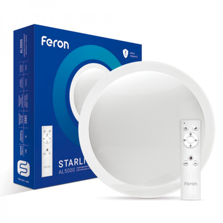 Світильник LED Feron, AL5000, STARLIGHT, 36W, 2880Lm, 3000K-6500K, 450х73 мм, 5905 - 1