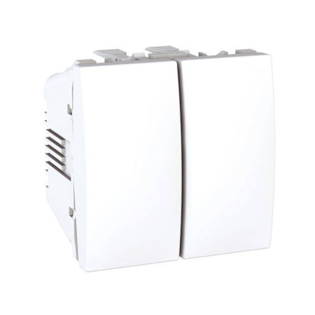 Выключатель двухклавишный, белый, Schneider Electric Uniсa, MGU3.211.18 - 1