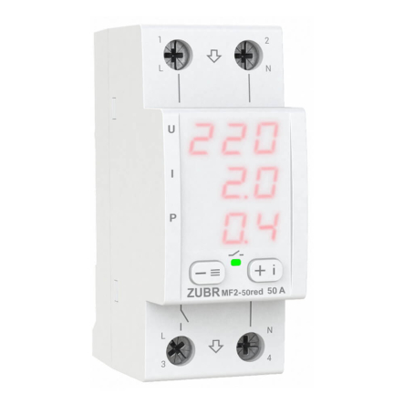 Реле мультифункциональноеZUBR MF2-50 red, однофазное - 1