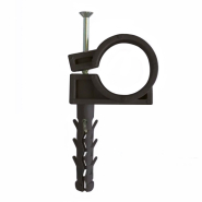 Обойма для труб та кабелю Д.20-22мм / 50шт / чорний