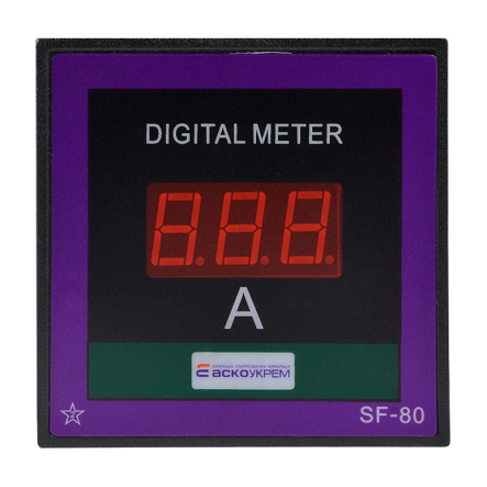 Амперметр цифровой АСКО-УКРЕМ ЦА-8 LB, 30А АС 80х80, A0190010127 - 1