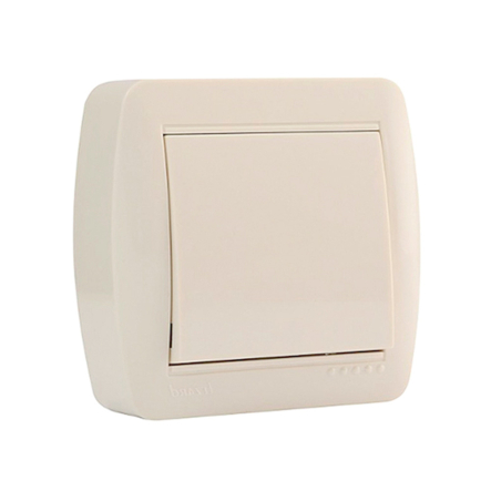 Выключатель Lezard DEMET одноклавишний, крем, 711-0300-100 - 1