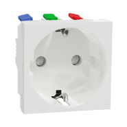 Розетка с заземлением, со шторками, 16А Schneider Electric UNIСA New, белый, NU305718