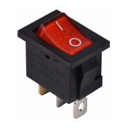 Перемикач 1 клав. червоний з підсвічуванням KCD1-2-101N R/B, АСКО-УКРЕМ, A0140040053