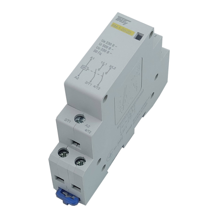 Контактор модульний TechnoSystems КМ-1-20-20 20А 230AC 2NO 2р 1мод., TNSy5503805 - 1