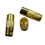 Перехідник шт.ант.TV-гн.ант.F, довгий, корпус металевий