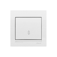 Вимикач прохідний Lezard DERIY одноклавішний, білий, 702-0202-105