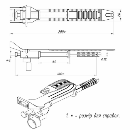 Фиксатор СИП дистанционный ДФ-2 (расстояние до стены 60 мм), дюбель 12 мм