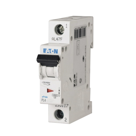 Автоматический выключатель EATON PL4- C 25/1, 1P, 25A, C 4.5kA, 293126 - 1