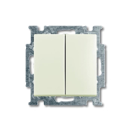 Вимикач двоклавішний ABB Basic 55, 2006/5 UC-96-507, білий шале