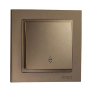 Выключатель 1кл. проходной Mono Electric, DESPINA, бронза, 102-232325-109