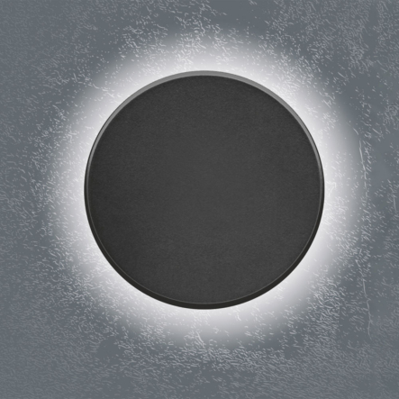 Светильник LED VIDEX WL03, 12W, 3000K-4000K-6500K, чёрный круг, 180 x 47мм, VL-WL03-12CB