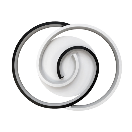 Светильник VIOLUX Smart DOMINO, 90W, 3000-4000-5000K, 4800Lm, 580 мм, круг, черный, белый, 220555