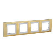Рамка 4-місна золото/слонова кістка Schneider Electric Uniсa TOP, MGU66.008.504