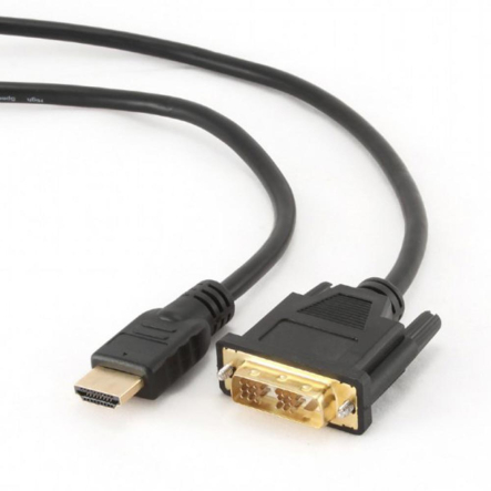 Кабель Cablexpert CC-HDMI-DVI-6, HDMI папа/DVI папа, позолоченные контакты, 1.8 м