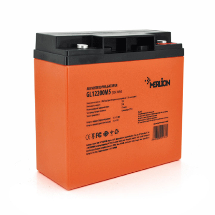 Акумуляторна батарея MERLION GL12200M5, 12 В, 20 Аг - 1