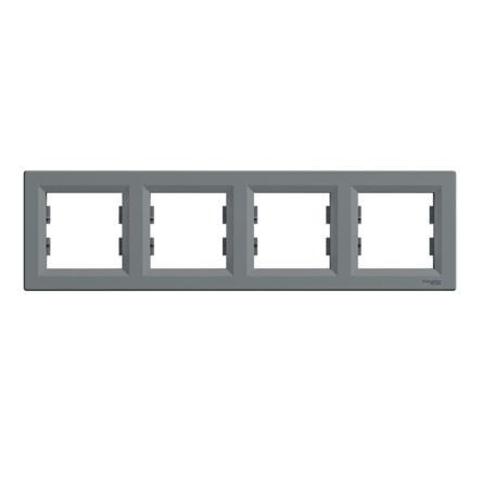 Рамка 4-постовая, горизонтальная, Schneider Electric ASFORA, сталь, ЕРН5800462 - 1