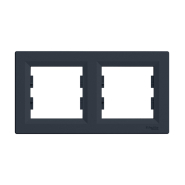 Рамка 2-постова, горизонтальна, Schneider Electric ASFORA, антрацит, EPH5800271