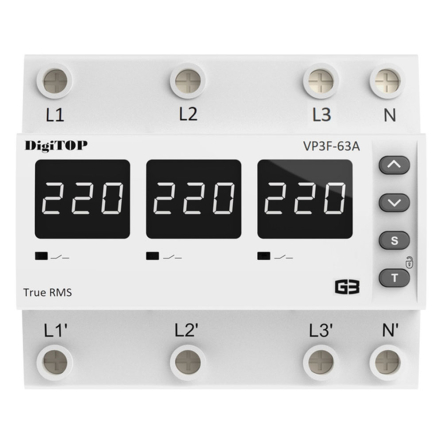 Реле напряжения/тока DigiTOP VP-3F63A M6W