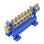 Шина ізольована стійка "N" TNSy5500177, DIN-рейка, 6х9 мм, 10 отворів