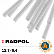 Трубка термоусадочная RADPOL, RCH1 12,7/6,4Х1-W белая