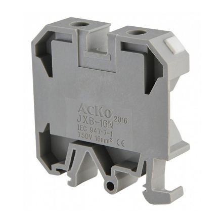 Клеммник винтовой JXB-16х35 серый, АСКО-УКРЕМ, A0130010005