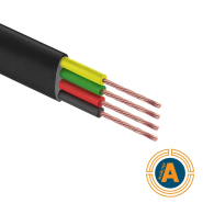 Кабель зв'язку телефонний 4-жильний чорний