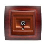 Розетка телевізійна кінцева EL-BI Zena, червоне дерево, 500-012900-273