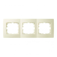 Рамка Lezard LESYA трехместная, горизонтальная, крем, 705-0300-148
