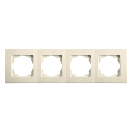 Рамка четверна горизонтальна VIKO LINNERA, 90481004, крем - 1