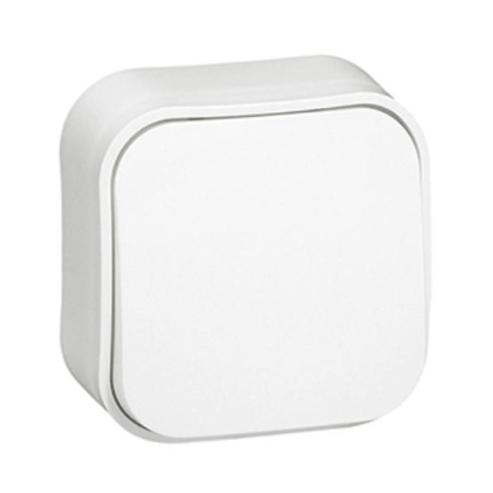 Вимикач 1-клавішний 10А Legrand QUTEO, 782400, білий - 1