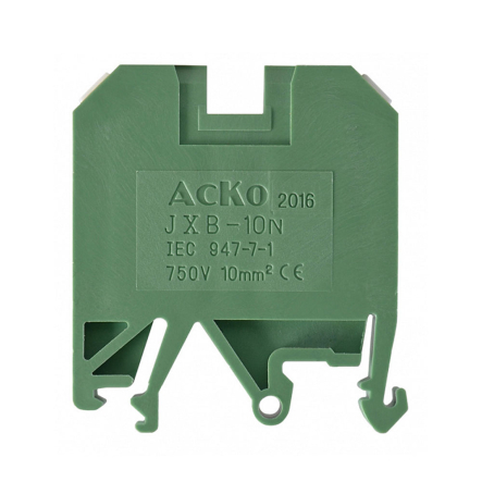 Клеммник винтовой АСКО-УКРЕМ JXB-10х35, зелёный, A0130010016 - 1