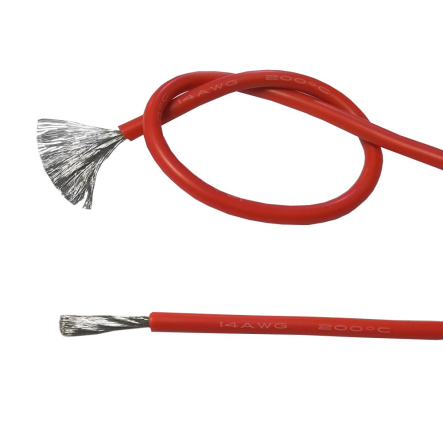 Провод медный силиконовый, 14&nbsp;AWG [≈2.0&nbsp;кв.мм.], до&nbsp;200°C, луженый (TinCU), монтажный, черный/красный, 7-0808BK - 2