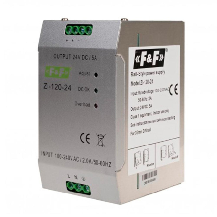 Блок питания F&F ZI-120-24V, 120Вт, 5А, 24В