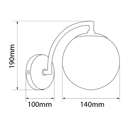 Светильник настенный, Бра, Sv1720, Е27, 40Вт, черный металлик