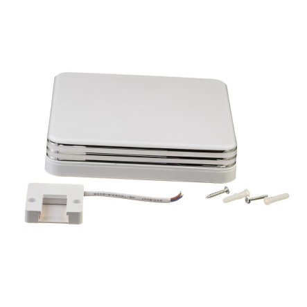 Светодиодный светильник AVT, 24W, 5000К, IP65, накладной квадратный, Silver, Pure White, 1020698