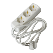 Подовжувач UEC ECO 3 гнізда 1,5м 2P+PE 3*1мм 10A П03, WYP10-10-03-D15-G-G-U