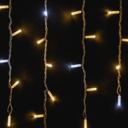 Гирлянда внешняя DELUX, ICICLE, 75LED, 2x0,7м, белая, flash, белая теплая/белая, IP 44