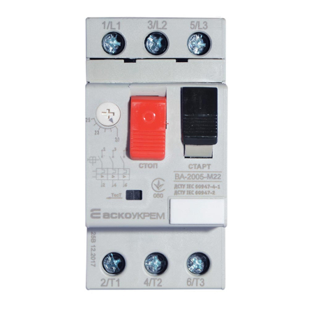 Автоматический выключатель защиты двигателя АСКО-УКРЕМ ВА-2005 М22, 20-25А, A0010050010 - 1