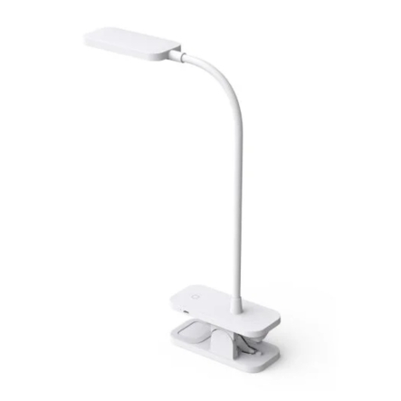 Настольная лампа аккумуляторная LED MAXUS Desk Lamp 5W, 5000K, WH CLIP Battery, белая клипса