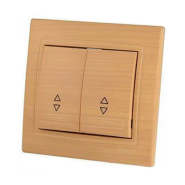 Выключатель проходной Lezard MIRA двухклавишный, Клен, 701-4747-106