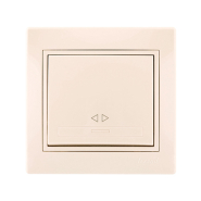 Вимикач проміжний Lezard MIRA одноклавішний, крем, 701-0303-107