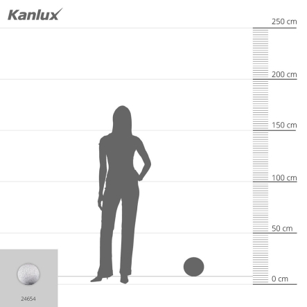 Светильник садово-парковый, шар, KANLUX STONO 20 N, 24654