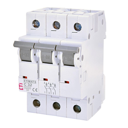 Автоматичний вимикач ETIMAT 6 3p C32, 32A, 6кА, 2145519 - 1
